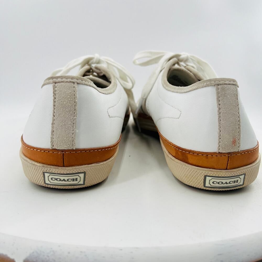 Coach Brad Women's Fashion Sneakers Lace Up White Leather Shoes Size 13M - Picture 11 of 13